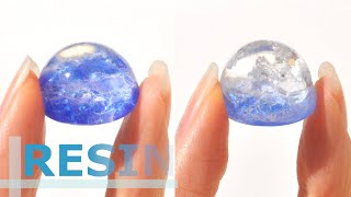 【レジン】アルミホイルで雪降った山を作る！ついでに雲も入れてみる！  snowy mountains | resin | accessory