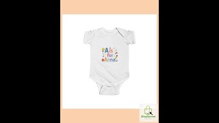 Personalized Infant Bodysuit - A is for Anna, Baby Shower Gift, Cute Baby Clothes, Custom Infant ...