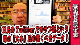 気まぐれライブ「Ｈ氏のTwitterでのサブ垢という噂の『大小』氏の驚くべきデータ！」