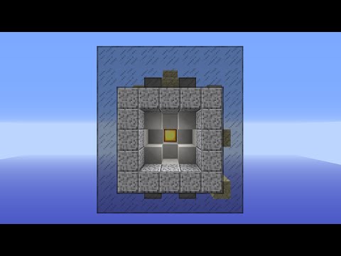 Minecraft 3x3 Lamp Cave Door [Tutorial]
