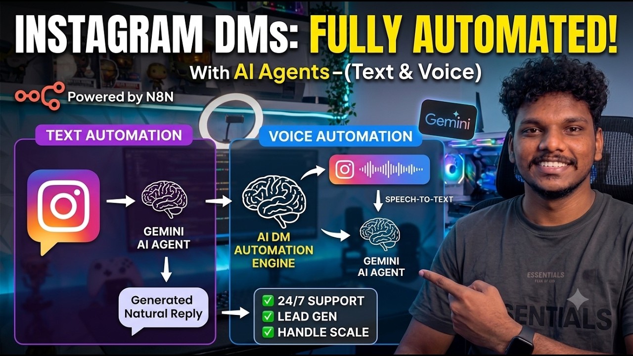 Automate Instagram DMs with AI & n8n | Reply Instantly to Text & Voice ...