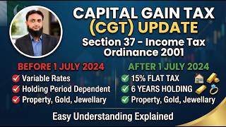 Capital Gain Tax on Property & Gold in Pakistan || 15% Tax & 6 Years Holding Period || Section 37 || News