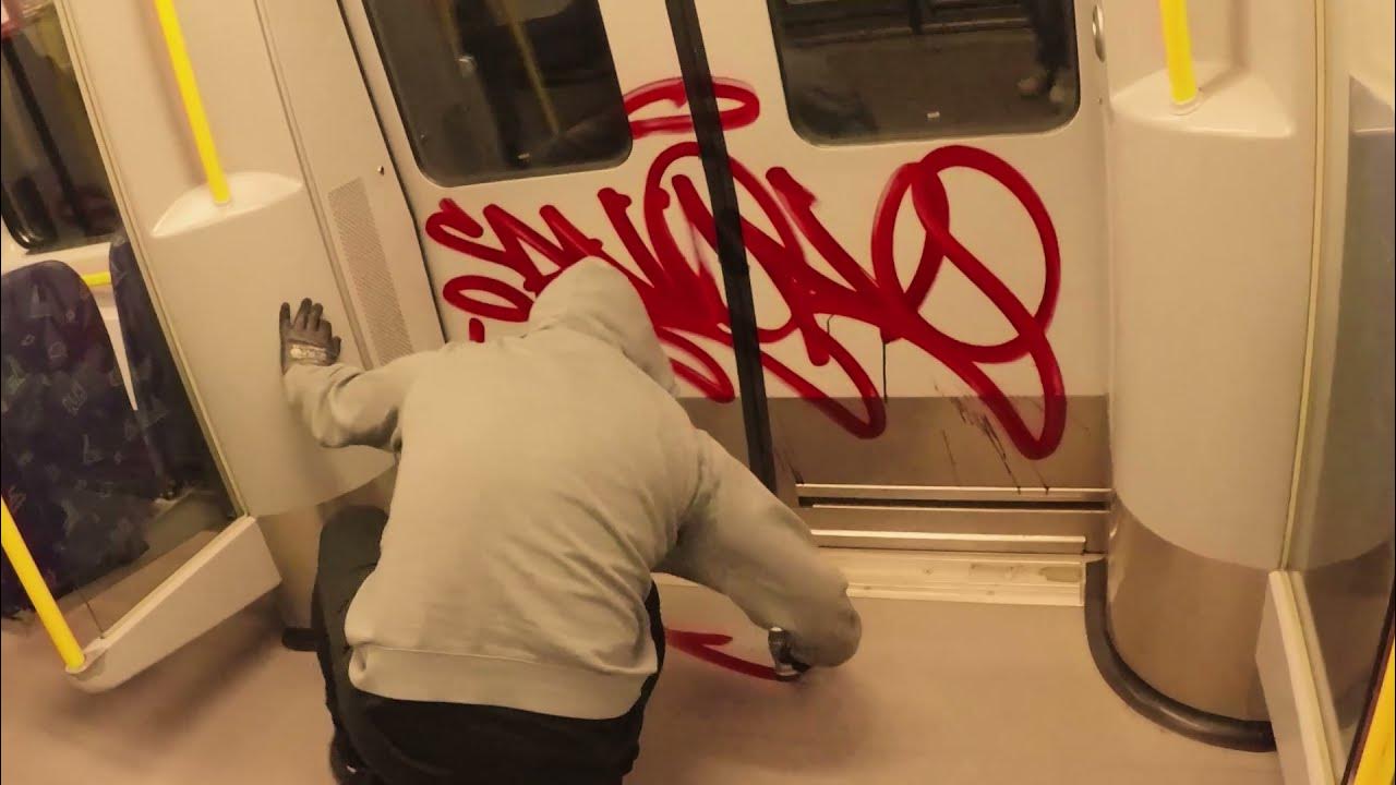 Train Bombing and 6 Wholecars with Sano (Graffiti bombing) - YouTube
