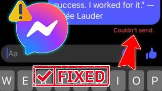 how to fix couldn t send message in messenger 2024 | could not sent the message messenger