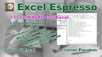 13 - Le MACRO con Excel - Fogli di lavoro - Excel Espresso