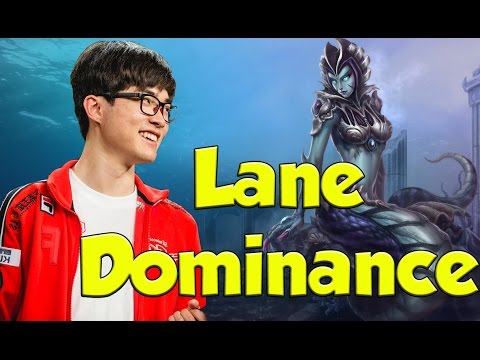 Faker establishing lane dominance with Cassiopeia ult