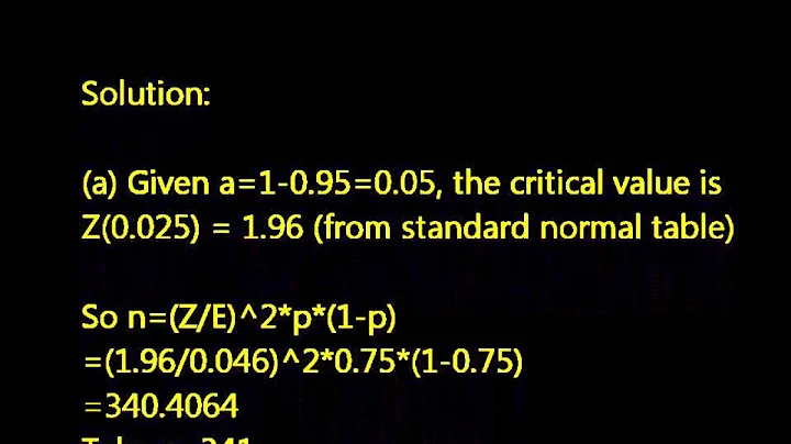 Statistical Question Solution
