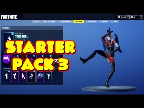 new starter pack 3 skin the ace in game fortnite showcase - starter pack 3 fortnite