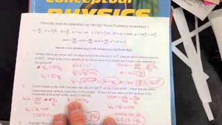 Velocity and Acceleration as Vectors Worksheet Problem 1