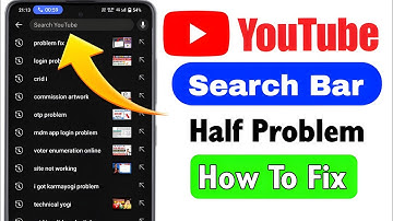 youtube search bar half showing problem | youtube search bar settings | fix search bar on youtube