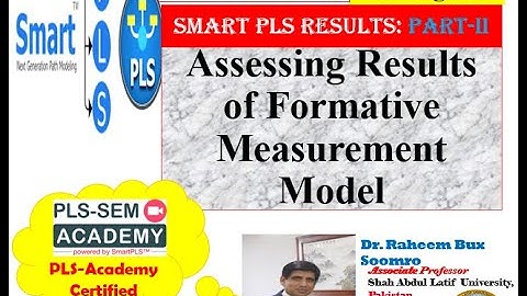 Smart PLS-SEM: Lecture 14  Assessing Results of Formative Model Part-II