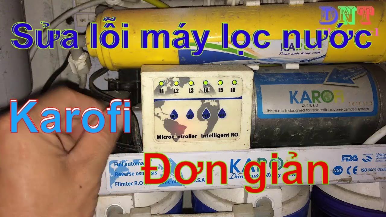 Hướng dẫn reset máy lọc nước Karofi đèn báo L1, l2, l3... - youtube