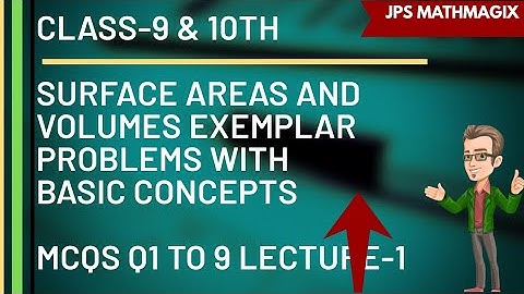SURFACE AREAS AND VOLUMES FOR CLASS 9 & 10 || LECTURE-1
