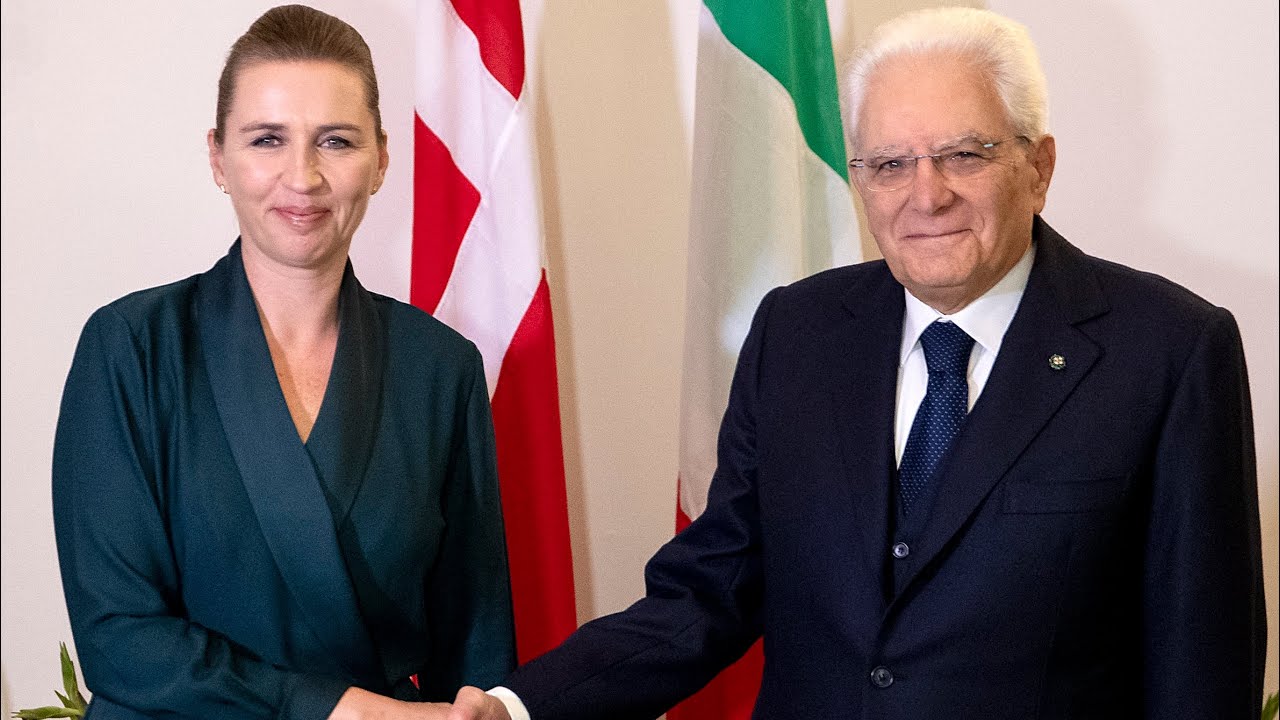 Mattarella incontra la Primo Ministro Mette Frederiksen.