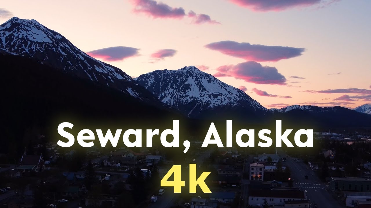 Seward Alaska 2021 Drone Footage 4k Mini 2 Stock Footage