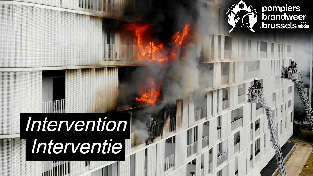Impressionnant incendie à Evere