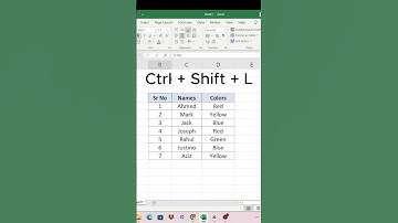 Excel Filter Shortcut | CTRL + SHIFT + L in 1 Second #Shorts