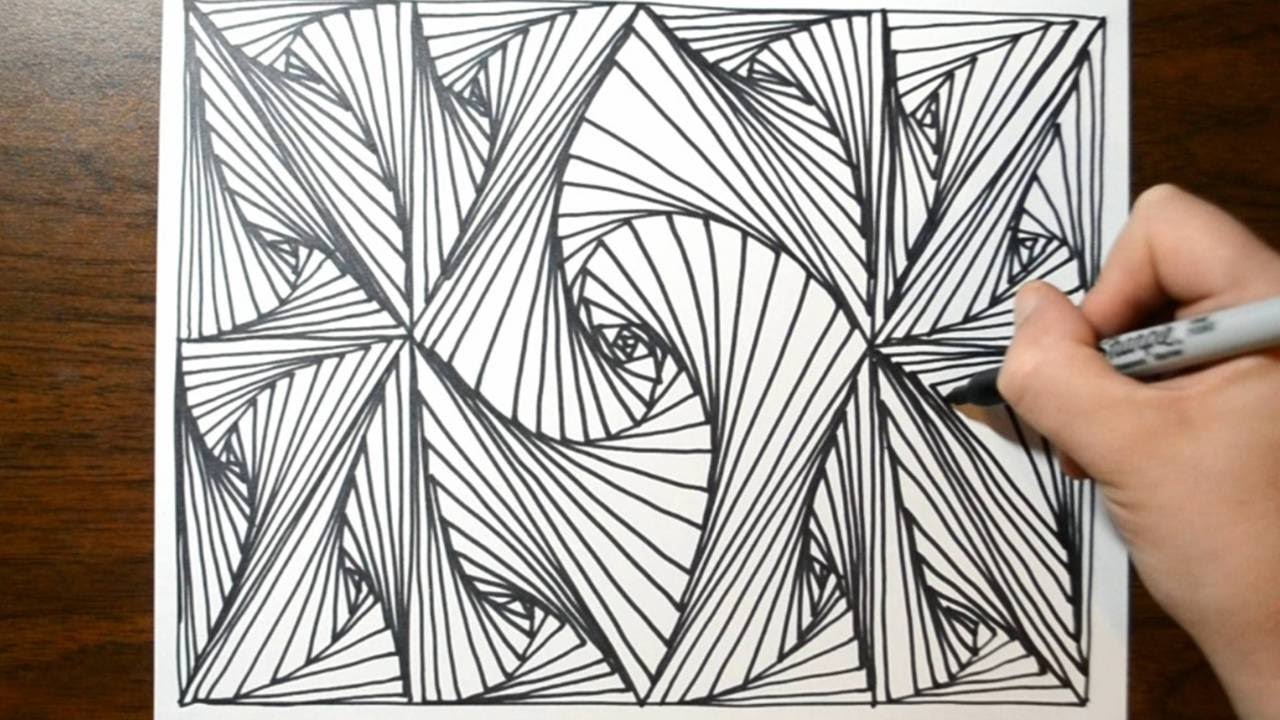 Cool Sketch Doodle Technique  Drawing a Random Pattern  YouTube