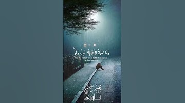 وما الحياة الدنيا إلا لعب ولهو بصوت القارئ محمد خالد نادي #islam #quran #القرآن_الكريم #قرآن