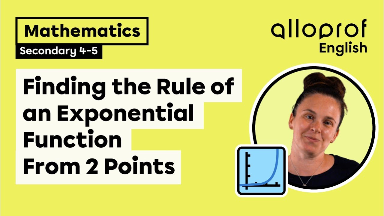 Finding the Rule of an Exponential Function From 2 Points | Alloprof ...