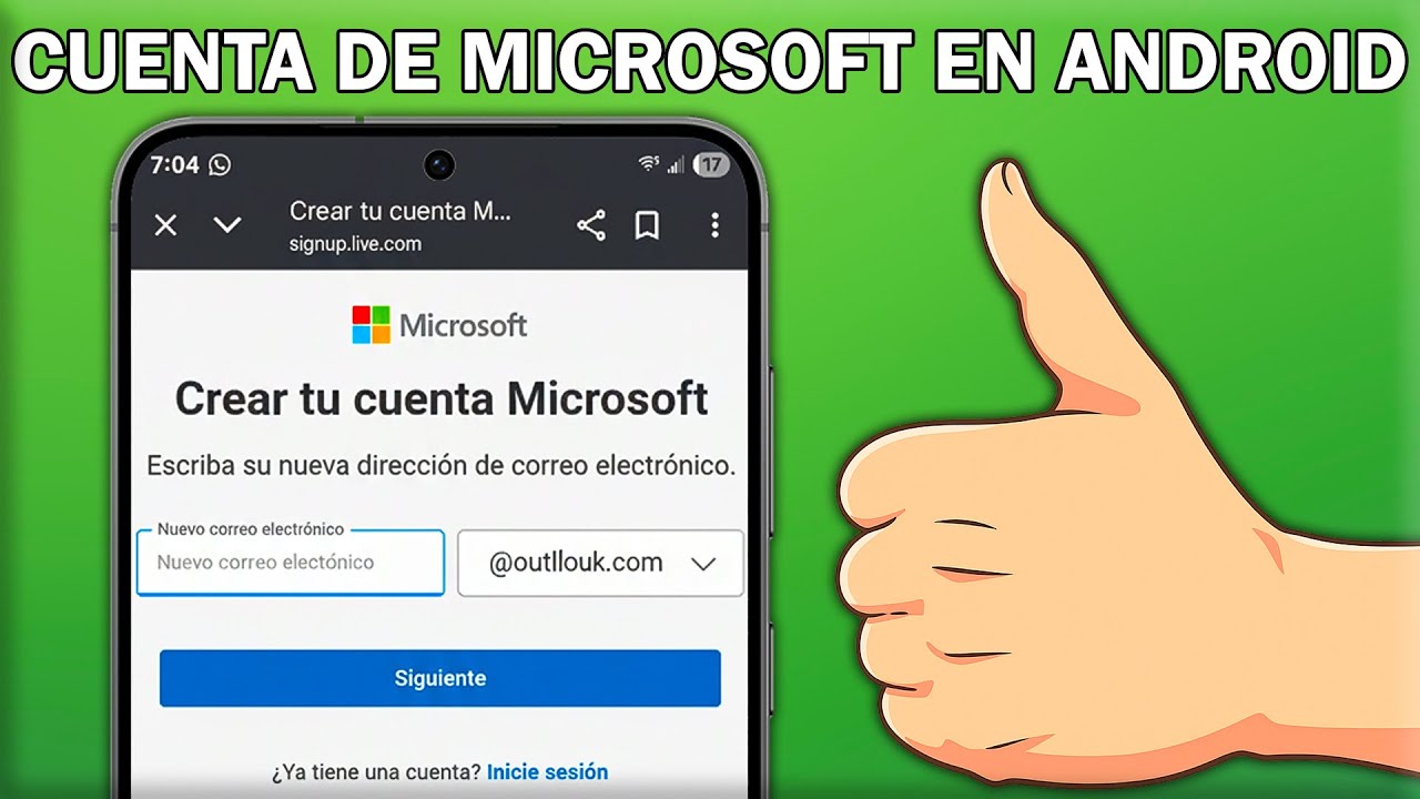 Cómo Crear una Cuenta de Microsoft en Android 2026 - YouTube
