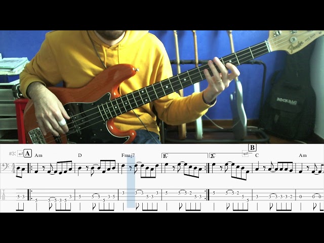 (TRSCR #14) One U2 (Bass Cover / Walkthrough Notation Tab) class=