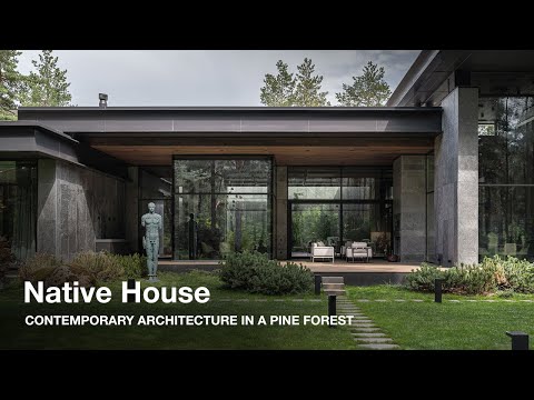 فيديو: L-Shaped Modern Villa in the Netherlands: House at The Edge Of A Forest