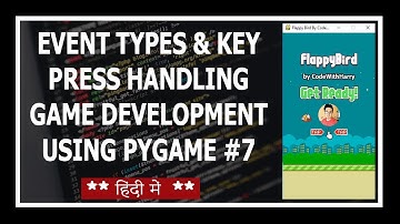 Event Types and Key Press Handling In Pygame - Python Game Development Using Pygame In Hindi #7