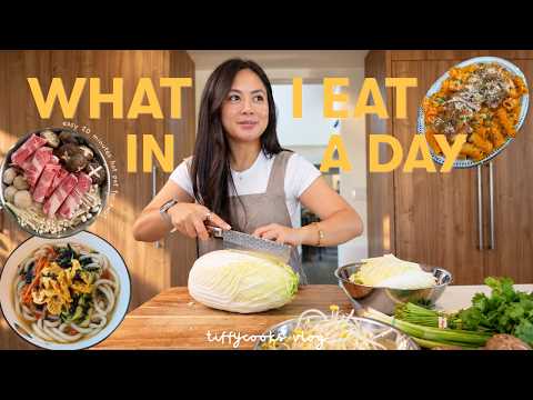What I Eat in a Day | Noodle Soup, Hot Pot For 2 & Creamy Gochujang Pasta