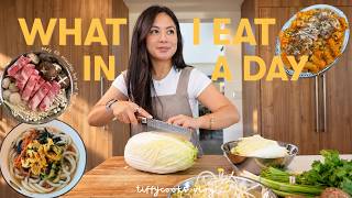 What I Eat in a Day | Noodle Soup, Hot Pot For 2 & Creamy Gochujang Pasta