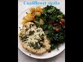 Vegan cauliflower steaks brushed