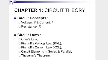 20252 (Class 1C) Chapter 1: Circuit Theory Part 1