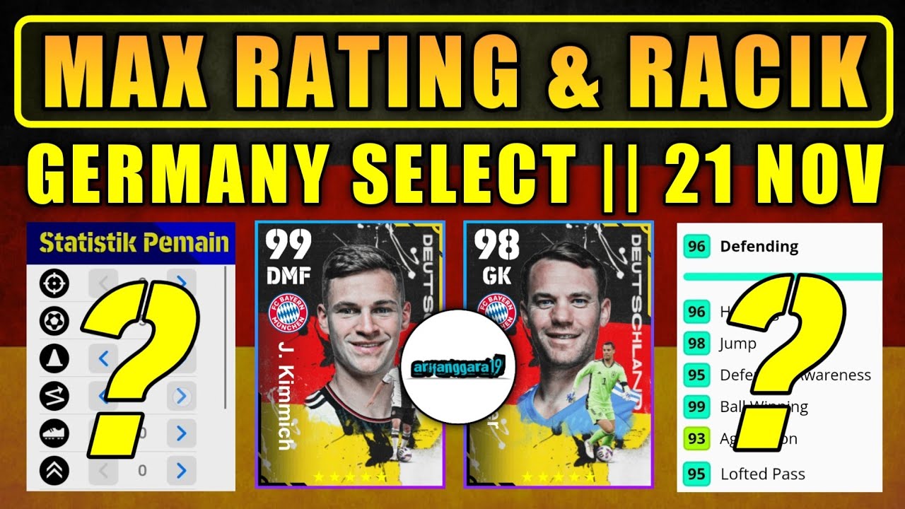 Ready go to ... https://youtu.be/J6FJRy1BMyc [ MAX RATING DAN RACIKAN TERBAIK JERMAN NATIONAL PACK 21 NOPEMBER EFOOTBALL 2023 MOBILE]