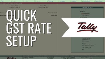 GST Tax Rate Setup (View & Check) | Tally Guide