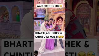 Bharti Singh, Abhishek Kumar & Samarth Jurel Fun During Shoot for Laughter Chefs Season 2