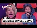 HARDEST songs to sing in The Voice Kids