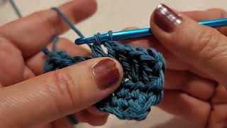 Learning different crochet stitches.
