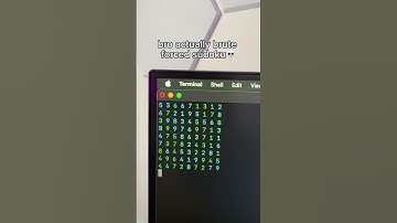 Bro actually brute forced sudoku 😳 #softwareengineer #computerscience #coding