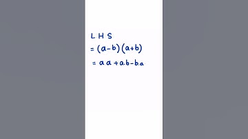 Prove identity (a²- b²) =(a+b)(a-b) Math Class 9th