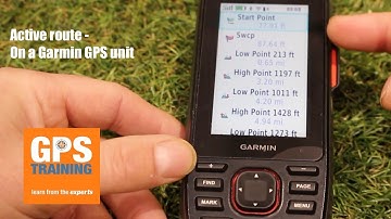 How to create an active route on a Garmin GPS unit