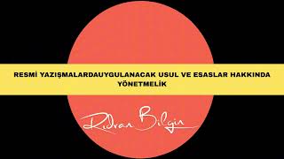 Resmî Yazışmalarda Uygulanacak Usul Ve Esaslar Hakkında Yönetmelik Kpss Gyud 2025 Konu Anlatımı