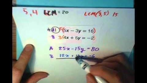 Solving System of Equations with Elimination (Multiplication) Example #2 ... MathWOEs