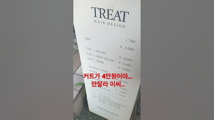 일본 미용실이 그렇게 비싸다던데.. 커트가 얼마일까?