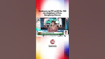 Reaksyon ng FFF sa EO No. 100 na nilagdaan ni Pres. Bongbong Marcos | Ted Failon & DJ Chacha
