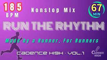 185 BPM Run the Rhythm Nonstop Mix (1 Hour) | High-Intensity Cadence Running Music