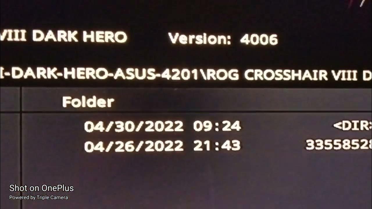 ASUS Dark Hero beta BIOS 4201 YouTube