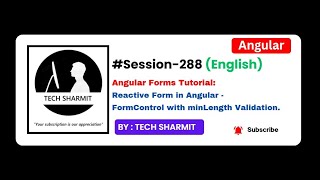 Reactive form in angular - FormControl with minlength validation | Angular in English (Session-288)