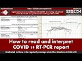 How to read & interpret COVID 19 RT PCR report/results – for health care professional, regularcrisis