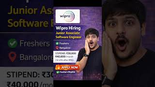 Wipro Hiring Junior Associate Software Engineer | Freshers Eligible | Bangalore Jobs 2025 🚀