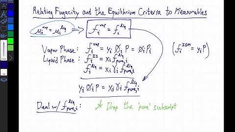 Relating the fugacity equilibrium criterion to measurables